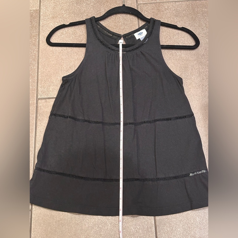2/$10 or 3/$12 ❤️ Old Navy Black Crochet-Trim Tank Top - Picture 5 of 10